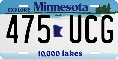 MN license plate 475UCG