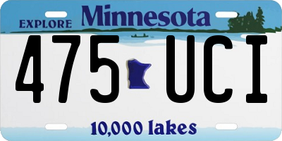 MN license plate 475UCI