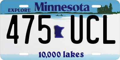 MN license plate 475UCL