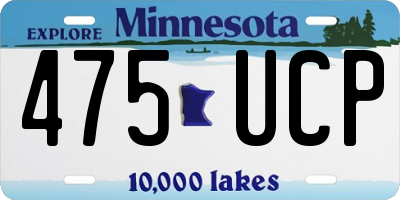 MN license plate 475UCP