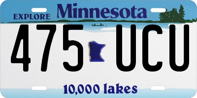 MN license plate 475UCU