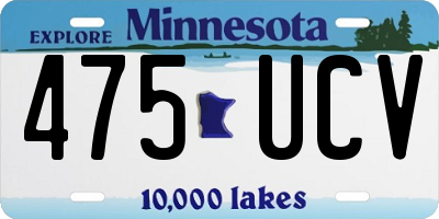 MN license plate 475UCV