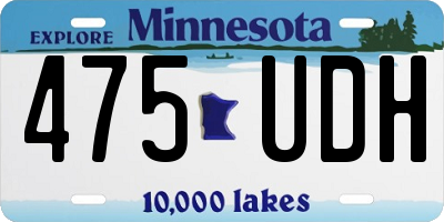 MN license plate 475UDH