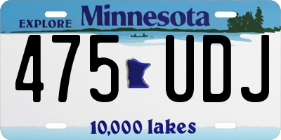 MN license plate 475UDJ