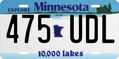 MN license plate 475UDL