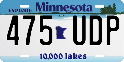 MN license plate 475UDP