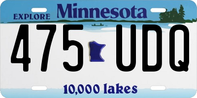 MN license plate 475UDQ