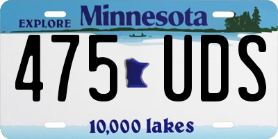 MN license plate 475UDS