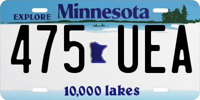 MN license plate 475UEA