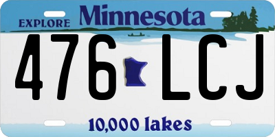 MN license plate 476LCJ