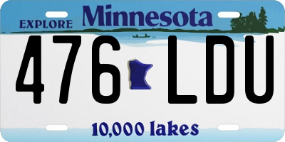 MN license plate 476LDU