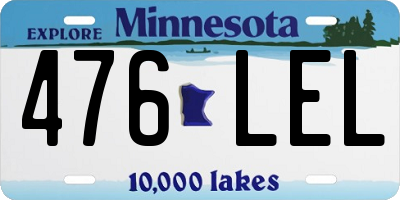 MN license plate 476LEL