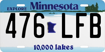 MN license plate 476LFB