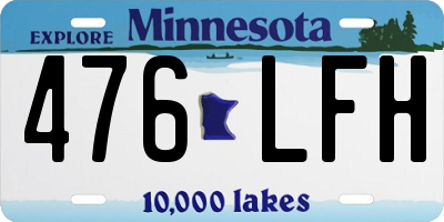 MN license plate 476LFH