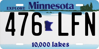 MN license plate 476LFN