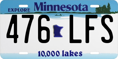 MN license plate 476LFS