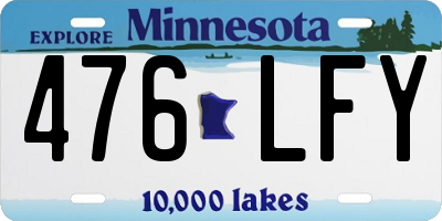 MN license plate 476LFY