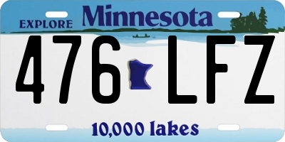 MN license plate 476LFZ