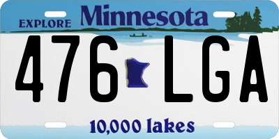 MN license plate 476LGA