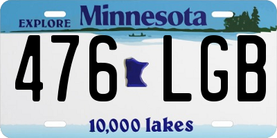 MN license plate 476LGB