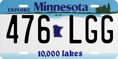 MN license plate 476LGG