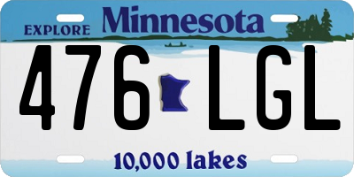 MN license plate 476LGL