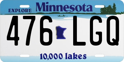 MN license plate 476LGQ