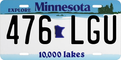 MN license plate 476LGU