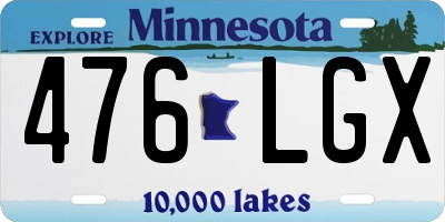 MN license plate 476LGX
