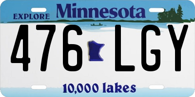 MN license plate 476LGY