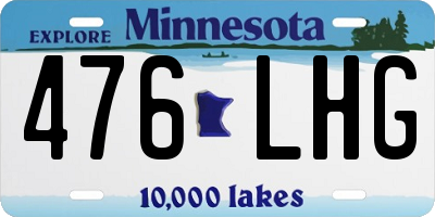 MN license plate 476LHG
