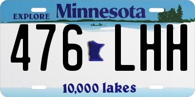 MN license plate 476LHH