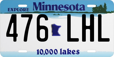 MN license plate 476LHL