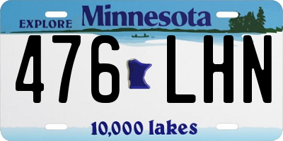 MN license plate 476LHN