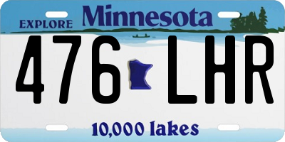 MN license plate 476LHR