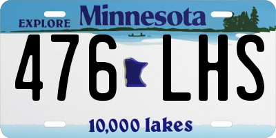 MN license plate 476LHS