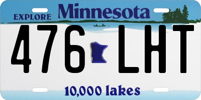 MN license plate 476LHT