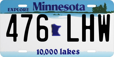 MN license plate 476LHW
