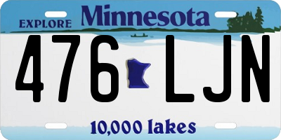 MN license plate 476LJN