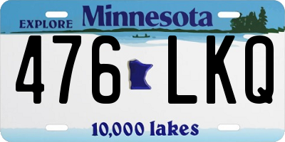 MN license plate 476LKQ