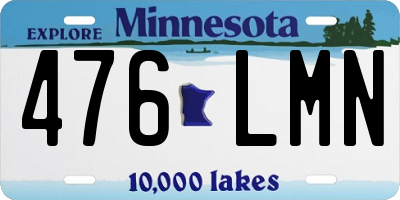 MN license plate 476LMN
