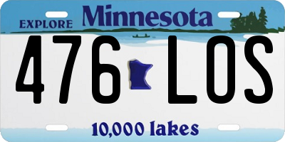 MN license plate 476LOS