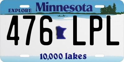 MN license plate 476LPL