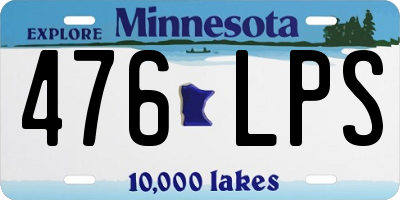 MN license plate 476LPS