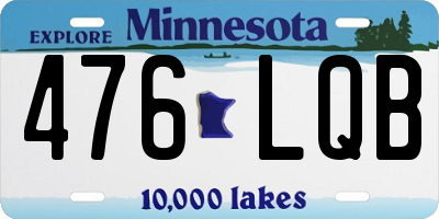 MN license plate 476LQB