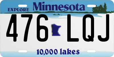 MN license plate 476LQJ
