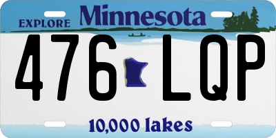 MN license plate 476LQP