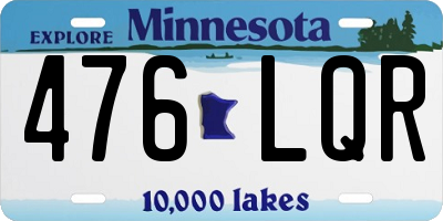 MN license plate 476LQR