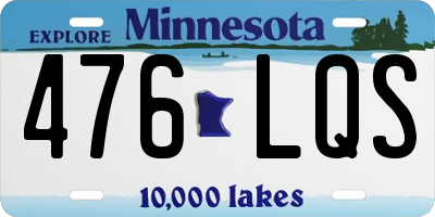 MN license plate 476LQS