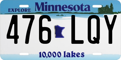 MN license plate 476LQY